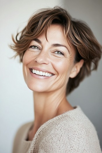 Lady smiling